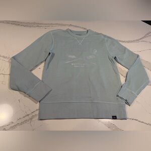 Faherty Brand Destinations Collection light blue Pool Bar NJ sweatshirt Small